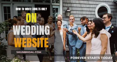 Adults-Only Weddings: How to Convey This Message Gracefully on Your Wedding Website