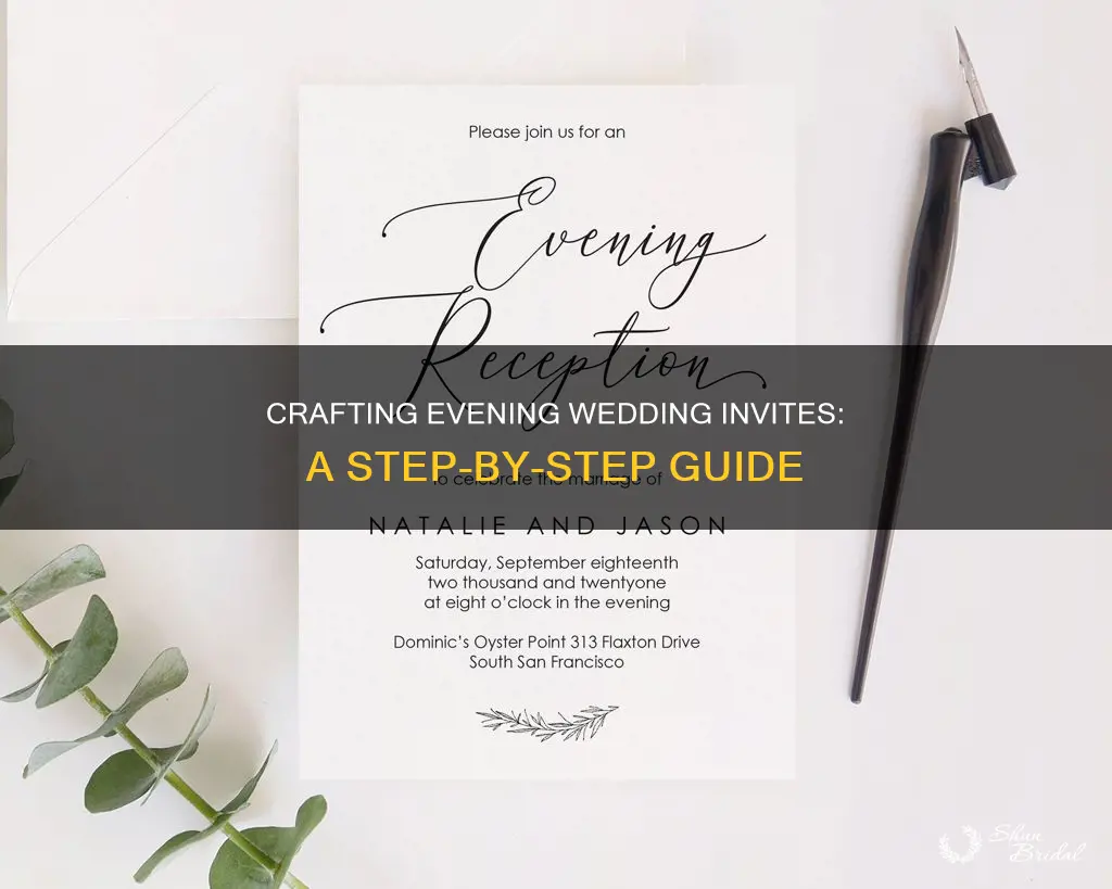 how to write an evening wedding invitation