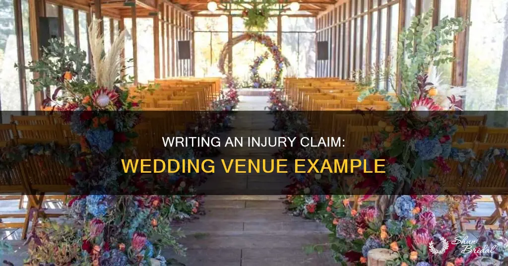 how to write an injury to wedding venue example