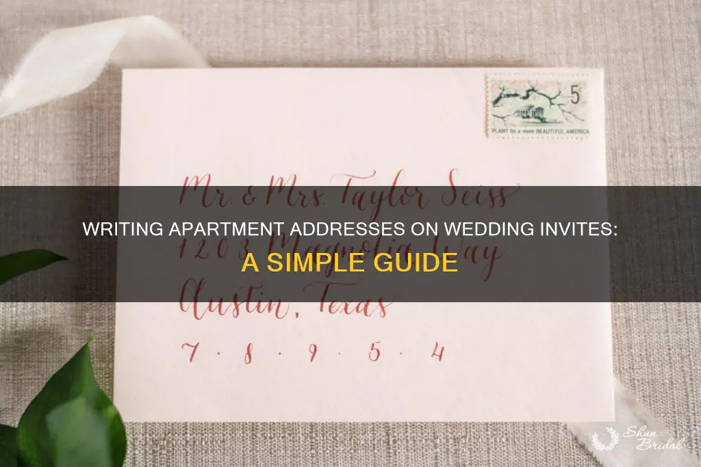 how to write apartment address on wedding invitation