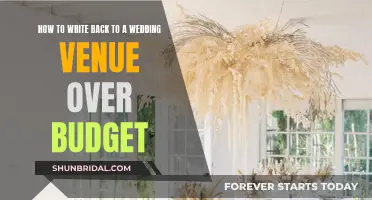 Writing Back to a Wedding Venue: Over Budget