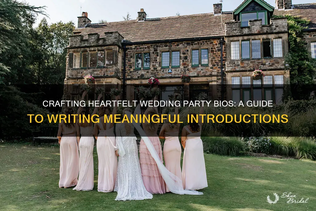 how to write bios for wedding party