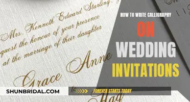 Mastering Wedding Invitation Calligraphy: A Guide to Elegant Writing