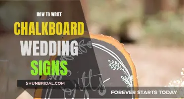 Crafting the Perfect Chalkboard Wedding Sign: A Guide to Writing and Design