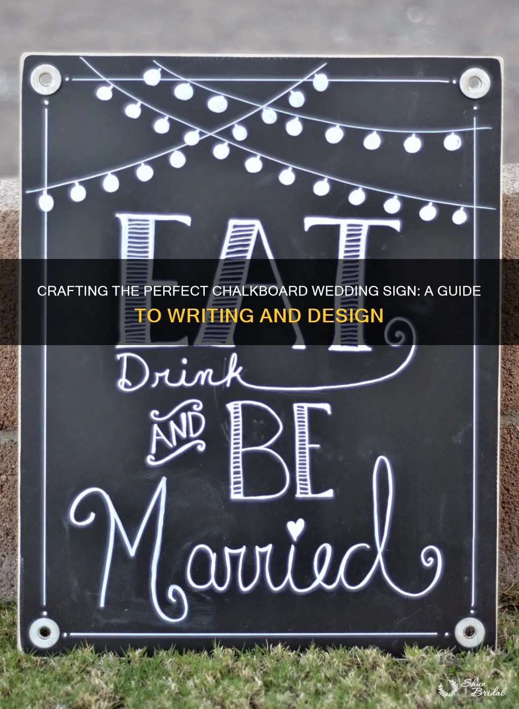 how to write chalkboard wedding signs