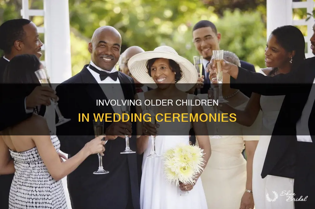 how to write children sixteen and older at wedding