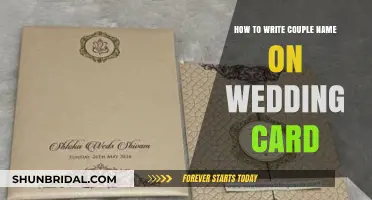 Elegant Ways to Write Couple Names on Wedding Cards