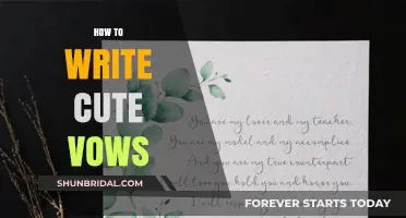 Crafting Adorable Wedding Vows: A Guide to Sweet Promises
