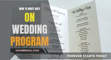 Writing the Date: Wedding Program Style Guide