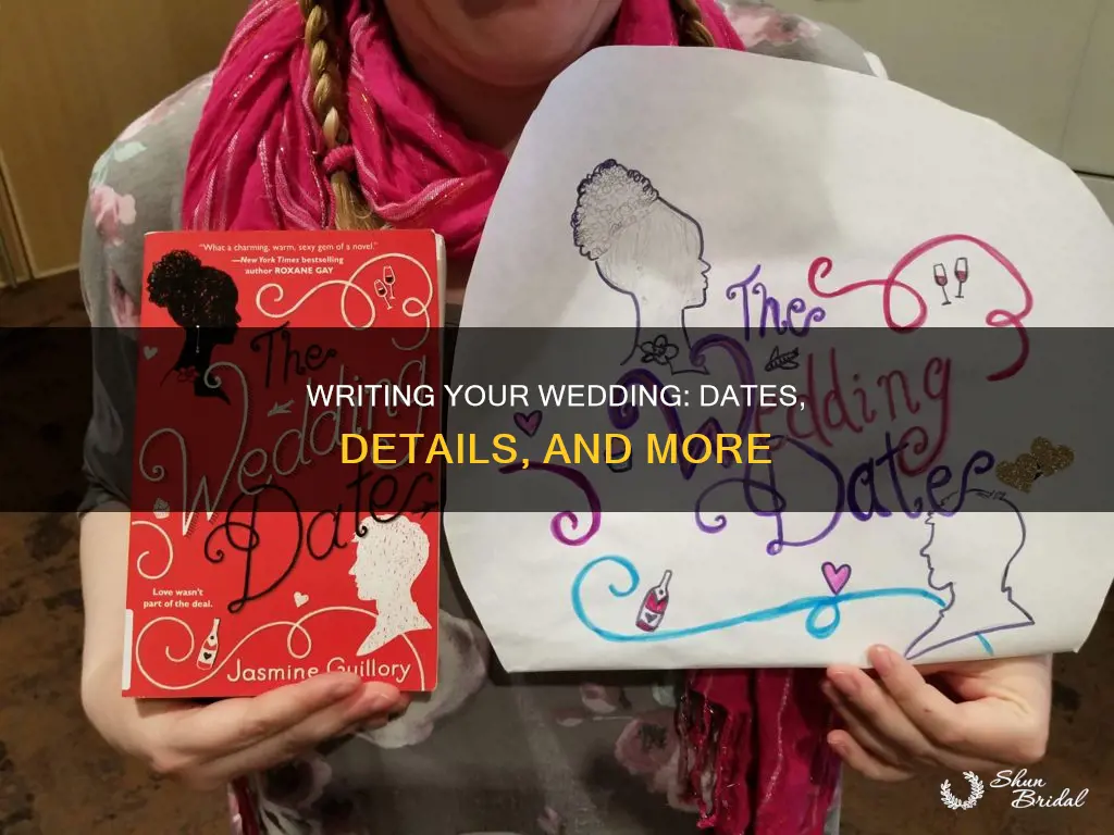 how to write dates wedding book