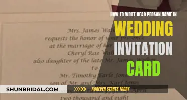 Wording Wedding Invites: Honoring Deceased Loved Ones