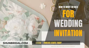 Crafting the Perfect Wedding Invitation: A Guide to Details