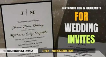 Wedding Invite Dietary Requirements: A Guide to Writing Them