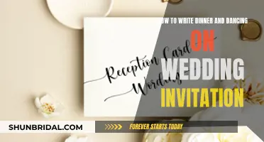 Guide to Crafting the Perfect Wedding Invitation for Dinner and Dance