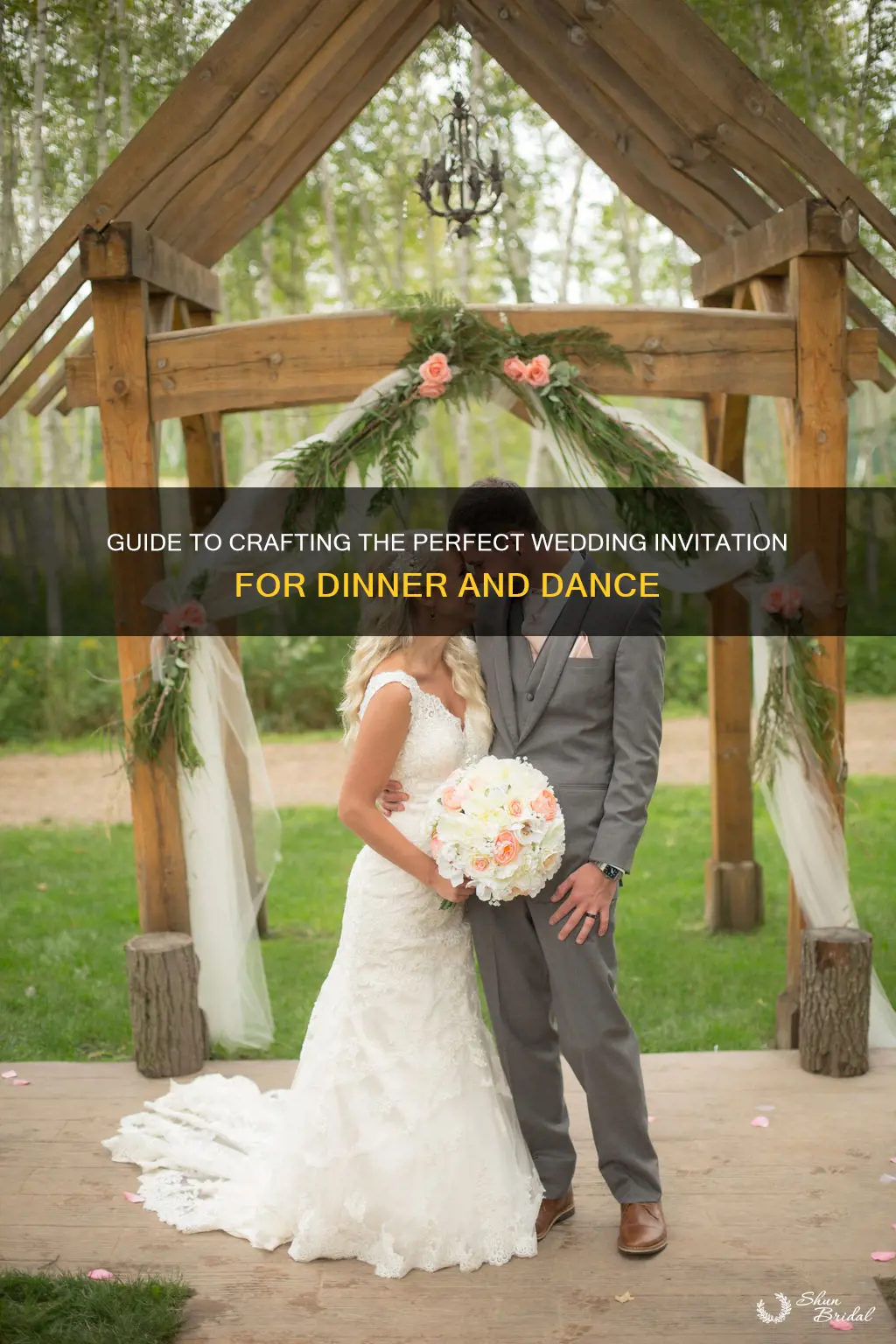 how to write dinner and dancing on wedding invitation