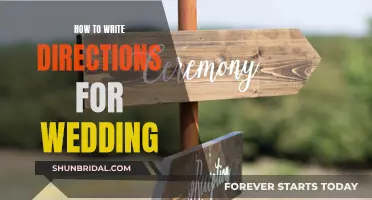 Writing Wedding Directions: A Step-by-Step Guide to Perfecting Your Big Day's Logistics