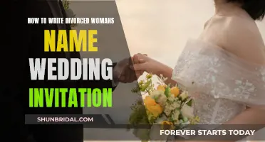 Wedding Invitation Etiquette for Divorced Women: Name Placement