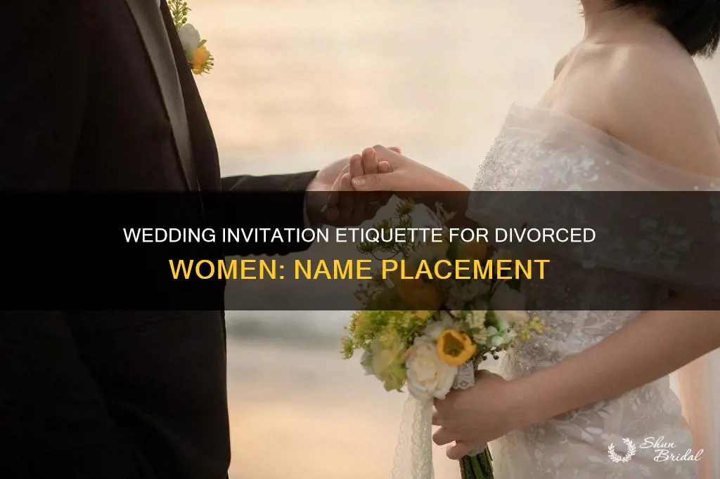 how to write divorced womans name wedding invitation