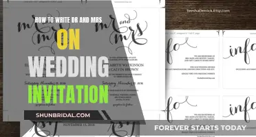 Writing 'Dr. and Mrs.' on Wedding Invites: A Guide