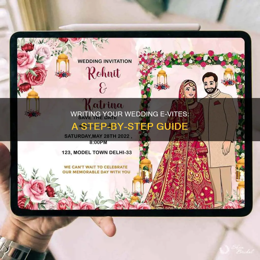 how to write e-invitation for wedding