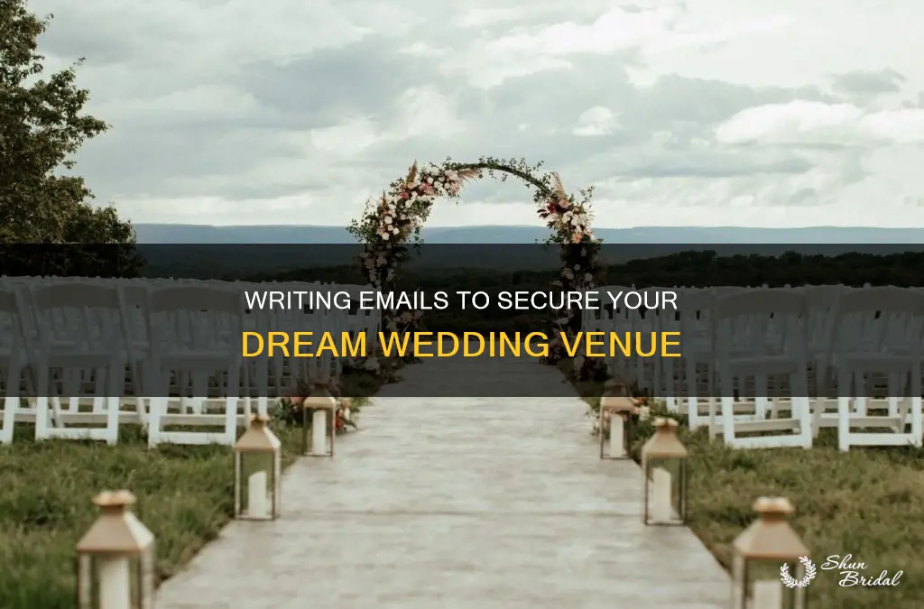 how to write email for price quote for wedding venue