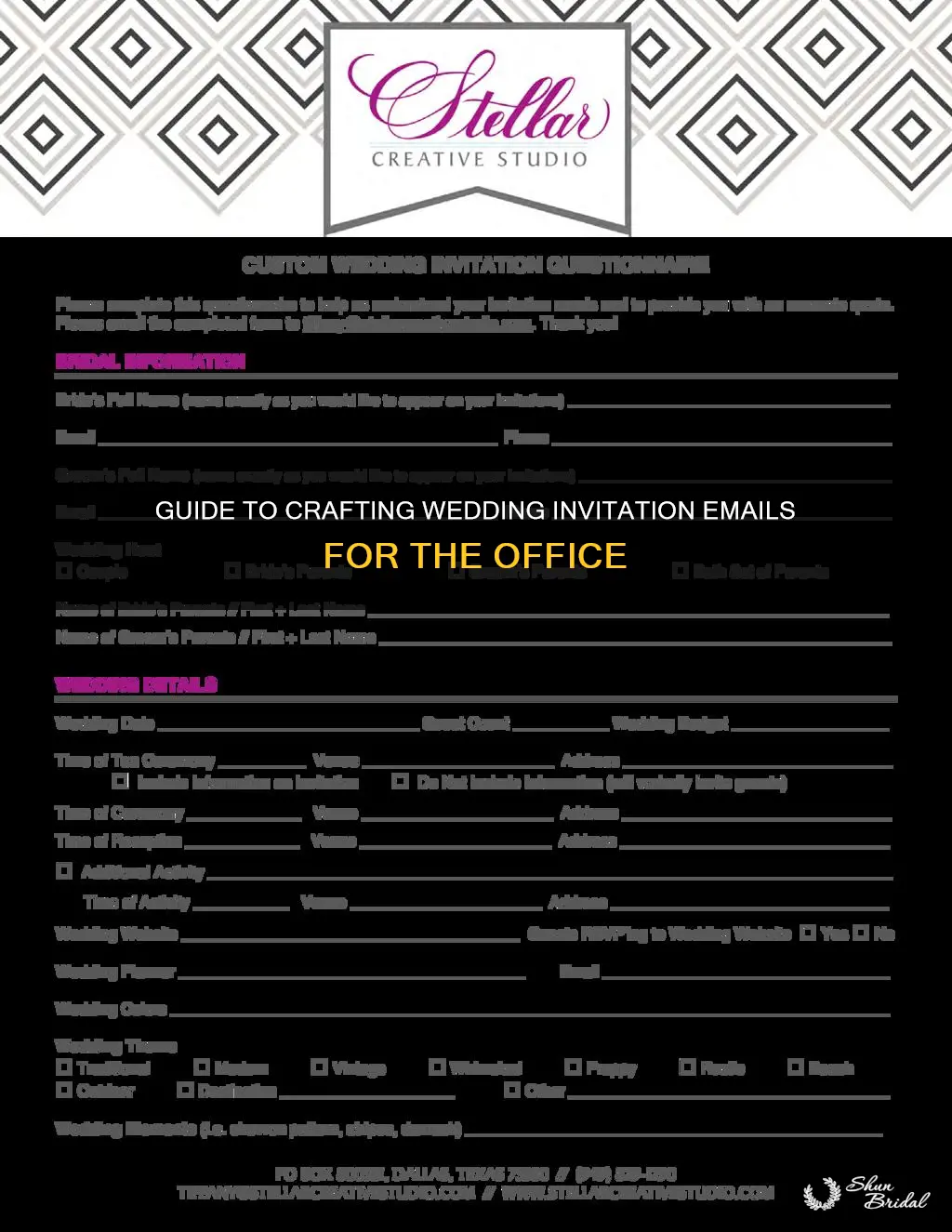 how to write email for wedding invitation in office