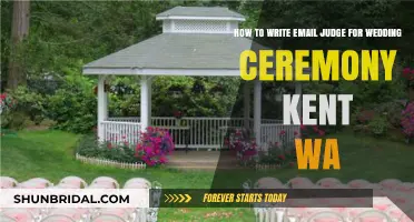 Crafting the Perfect Email to a Judge for Your Kent, WA Wedding