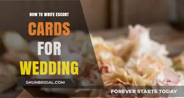 Elegant Escort Card Writing Tips for Your Dream Wedding