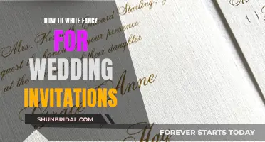 Writing Fancy Wedding Invitations: A Guide to Elegant Script