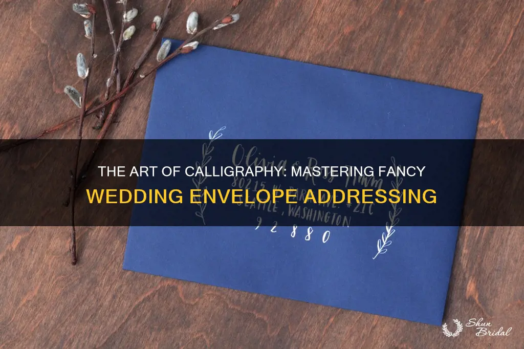 how to write fancy on wedding envelopes