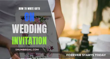 Wording Gifts on Wedding Invitations: Etiquette Guide