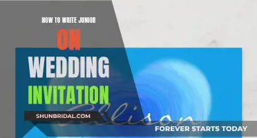 Guide to Including 'Junior' on Wedding Invitations