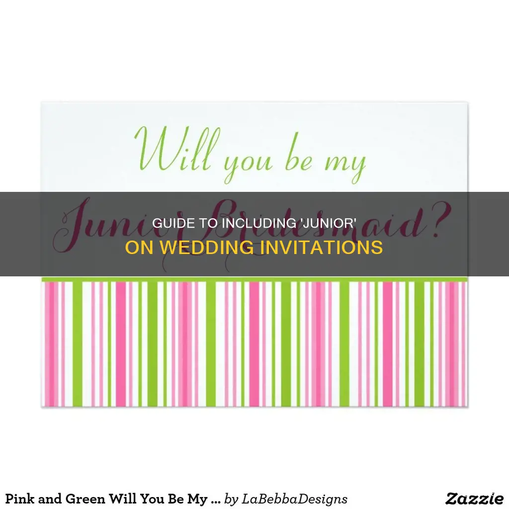 how to write junior on wedding invitation