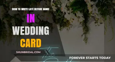 Elegant Wedding Card Etiquette: Adding 'Late' Before a Name with Grace