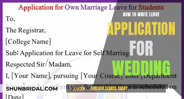 Requesting Time Off for Your Wedding: A Guide to Writing a Leave Application