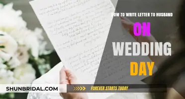 Heartfelt Words: Crafting a Wedding Day Letter to Your Husband
