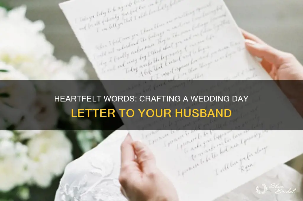 how to write letter to husband on wedding day