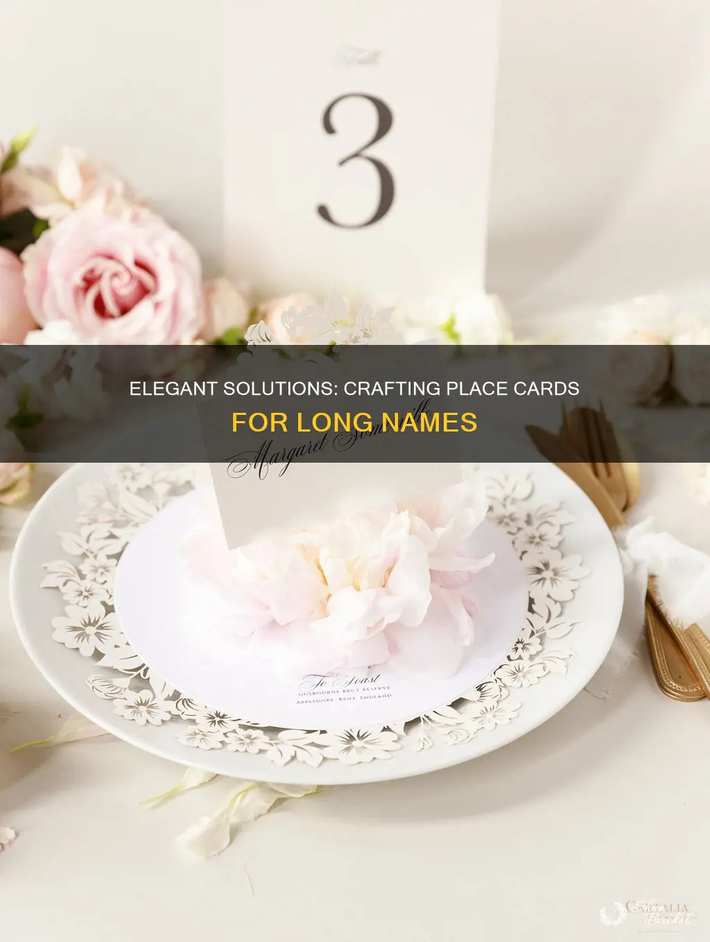 how to write long names on wedding place cards