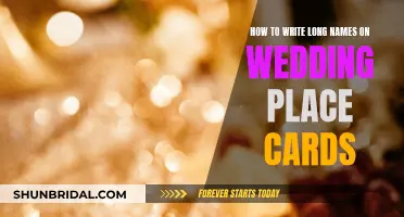Elegant Ways to Write Long Names on Wedding Place Cards