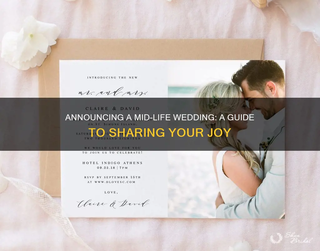 how to write mid-life wedding announcement