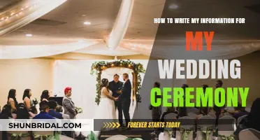 Crafting Your Perfect Wedding Ceremony: A Guide to Writing Personalized Details