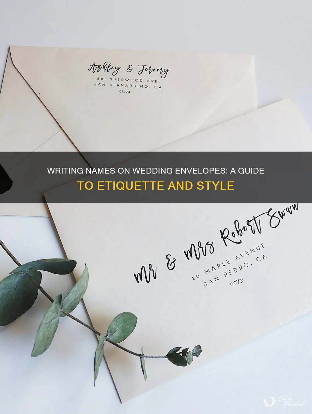 how to write name on wedding envelope