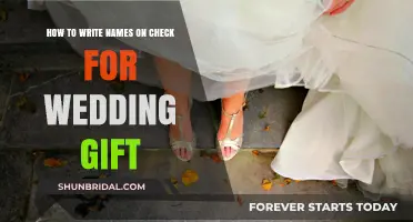Writing Names on Wedding Gift Checks: A Simple, Elegant Guide