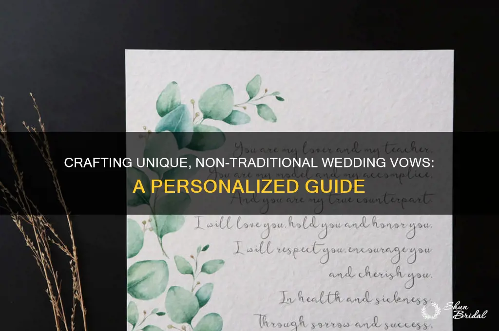 how to write no traditional wedding vows