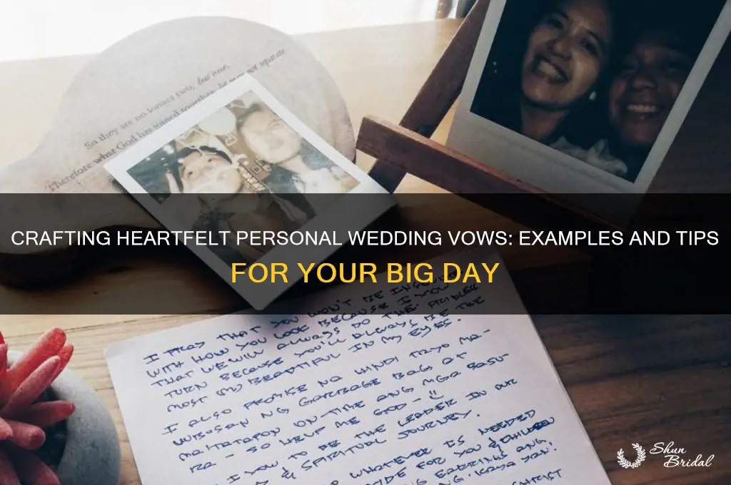 how to write personal wedding vows examples