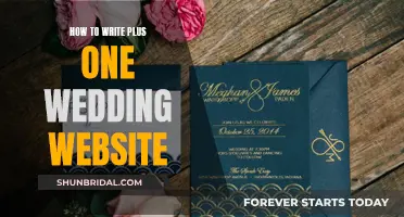 Crafting a Plus One Wedding Website: A Guide to Writing the Perfect Companion