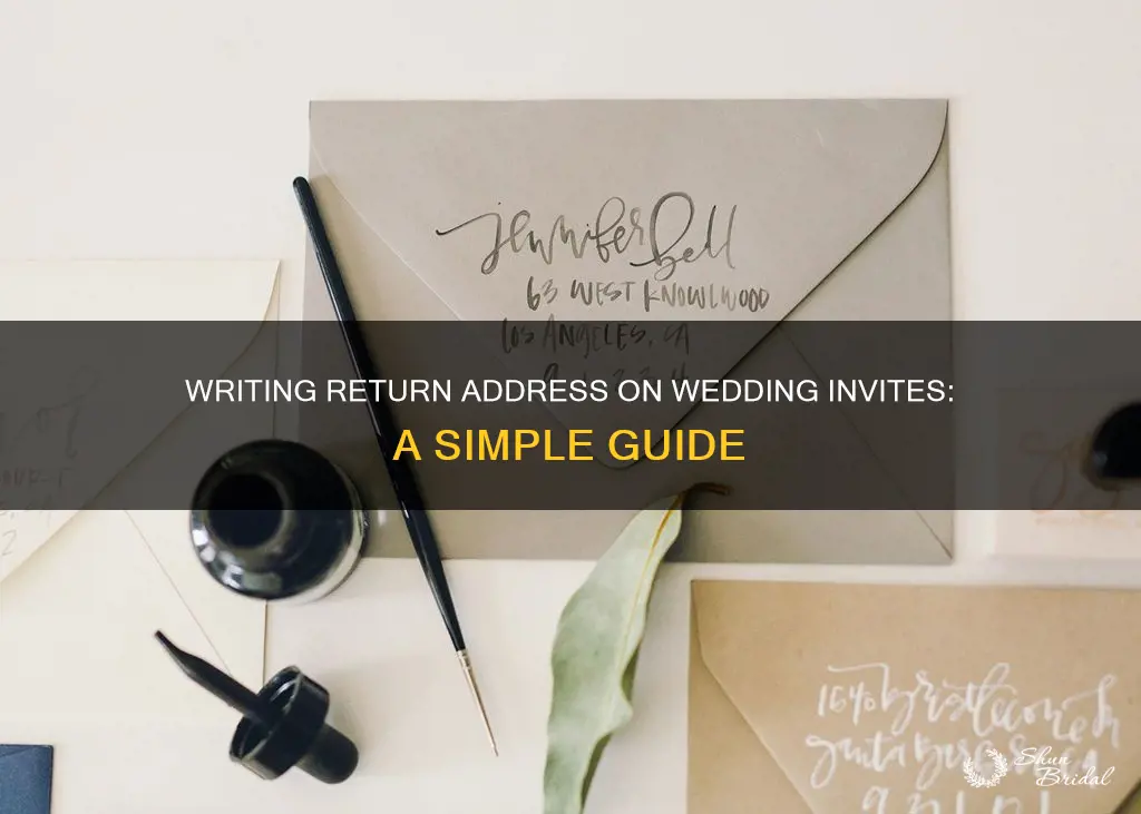 how to write return address for wedding invitations