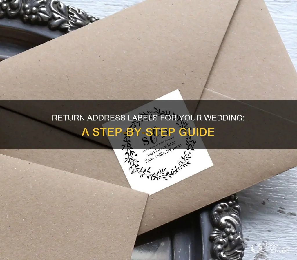 how to write return address labels for wedding