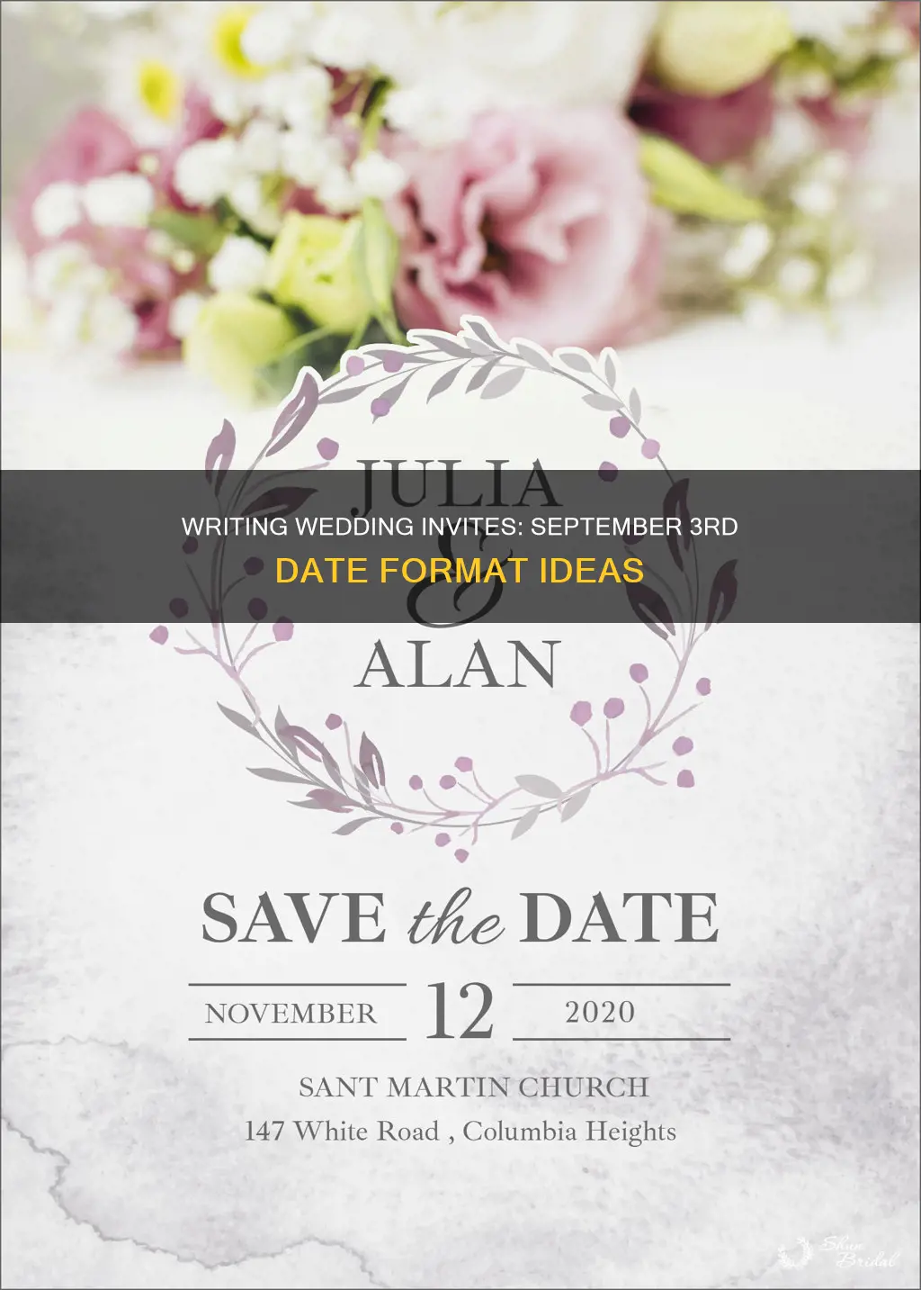 how to write september 3 on wedding invitation