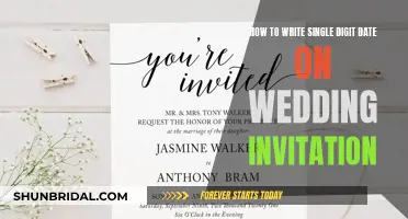 Wording Wedding Invites: Single-Digit Dates, What to Write